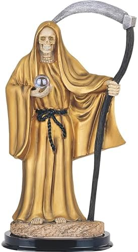 ICE ARMOR 12 Inch Gold Santa Muerte Scythe Statue