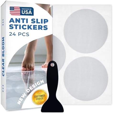 Clear Bloom Anti-Slip Shower Stickers 24 PCS 1