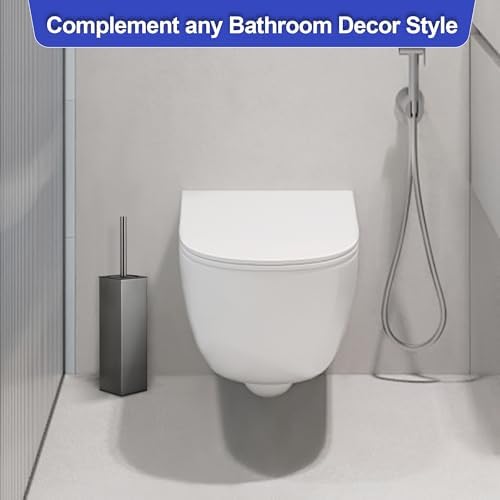 BVL Toilet Brush and Holder Set Gun Gray 1