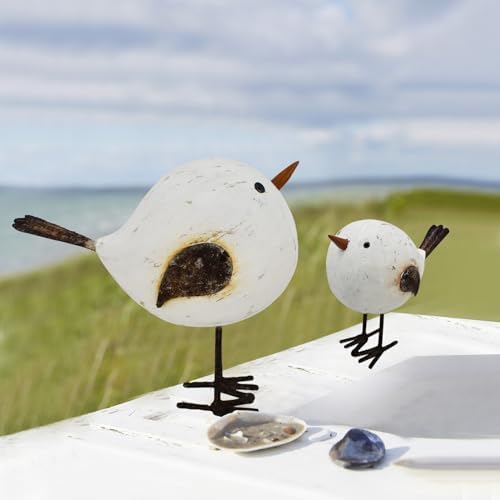 Wooden Seagull Statues Rustic Home Decor