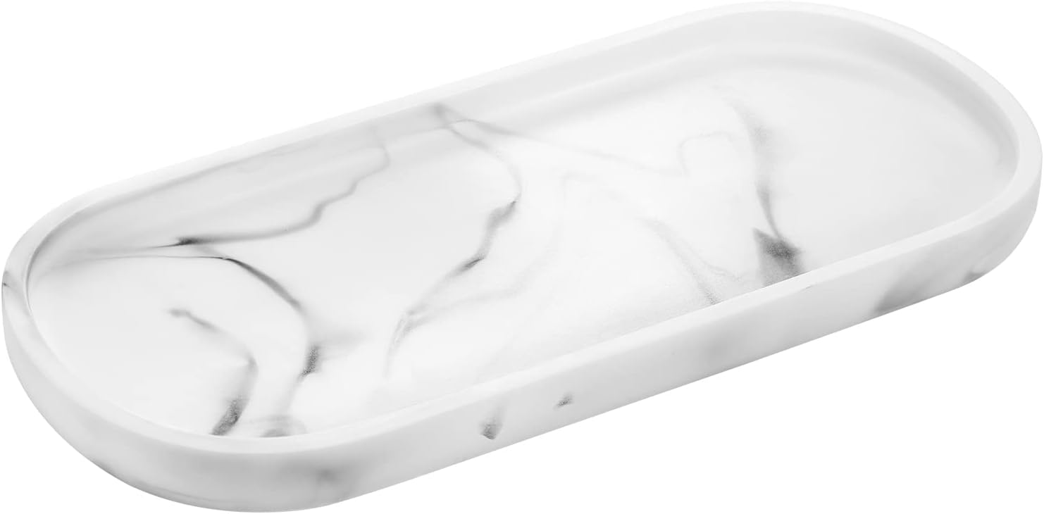 Luxspire Marble Bathroom Vanity Tray 10in