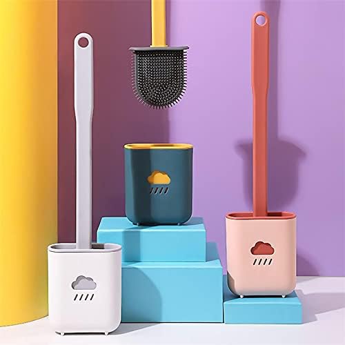 Toilet Brush Holder Set with Soft Bristles and TPR Material