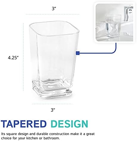 Huang Acrylic Clear Square Toothbrush Holder