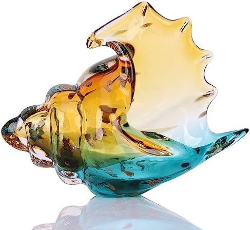 DOVDOV Unique Hand-Blown Glass Conch Statue