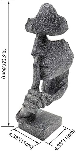 Thinker Statue Keep Silence Office Decor Sculpture 1