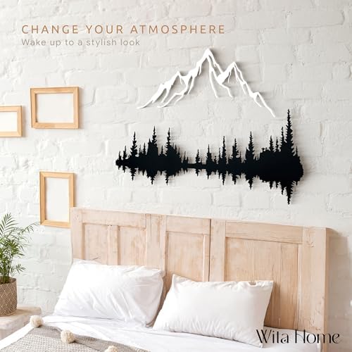 Wita Home Mountain and Forest Metal Wall Art