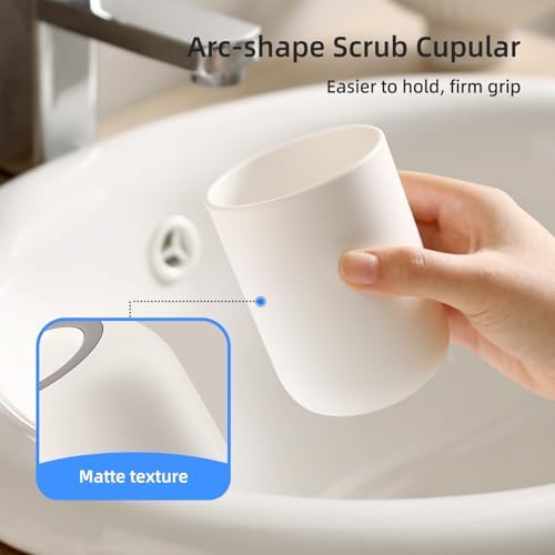 VNYIFAN 13oz Toothbrush Cup 2PCS Non-Slip Bathroom Tumbler