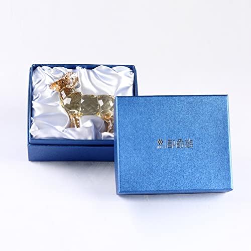 Realistic K9 Crystal Goat Home Decor Statue Gold