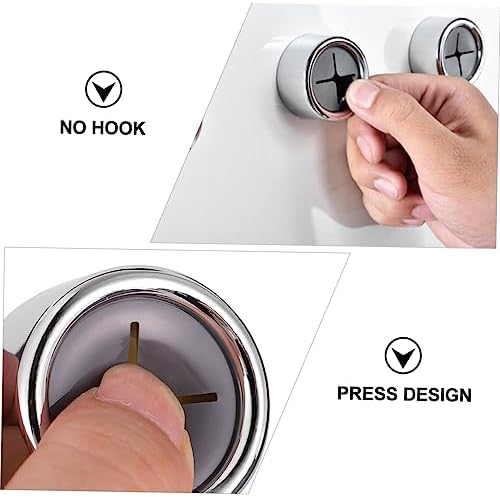 3pcs Self-Adhesive Towel Holder with Punch Design