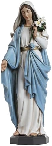 Grace4Joy 10 Inch Hand Painted Mary Statue