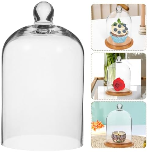 Clear Glass Dome Cloche with Base for Decoration