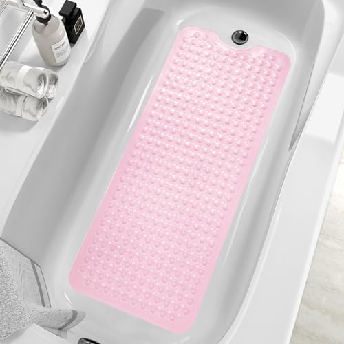 MOONFLY Extra Long Non-Slip Bath Mat 40x16 Inches