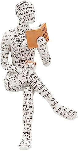 puthiac Reading Woman Figurine Thinker Statue
