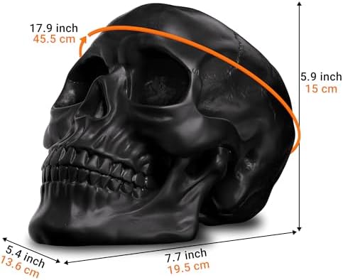 READAEER Resin Skull Statue for Home Decor 1