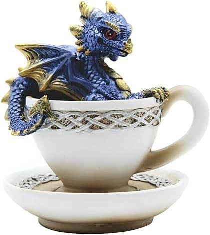 ICE ARMOR 45 H Blue Dragon Cup Statue