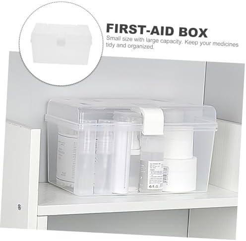Ipetboom Portable Medicine Cabinet with Transparent Design and Buckle Closure