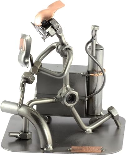 Handmade Welder Sculpture Nuts and Bolts Figurine