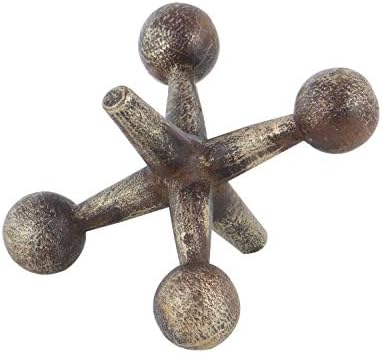 Deco 79 Gold Weathered Metal Statues Set of 3