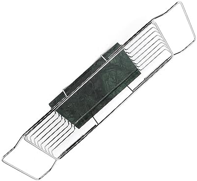 Fafeicy Metal Marble Bathtub Rack - Silver Green
