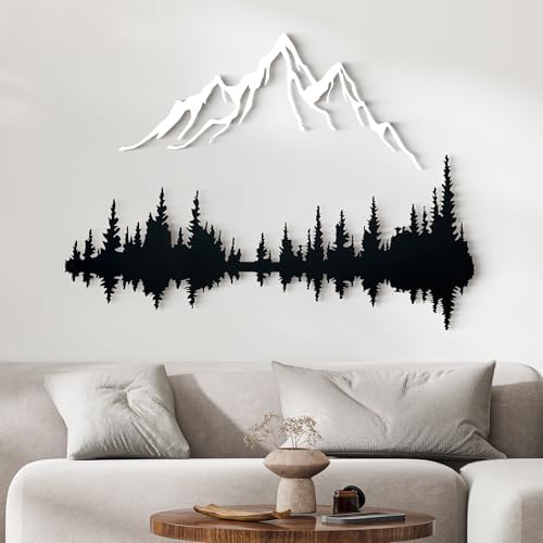 Wita Home Mountain and Forest Metal Wall Art