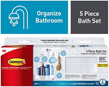 Command Bathroom Accessories 5-Piece Organizer Set