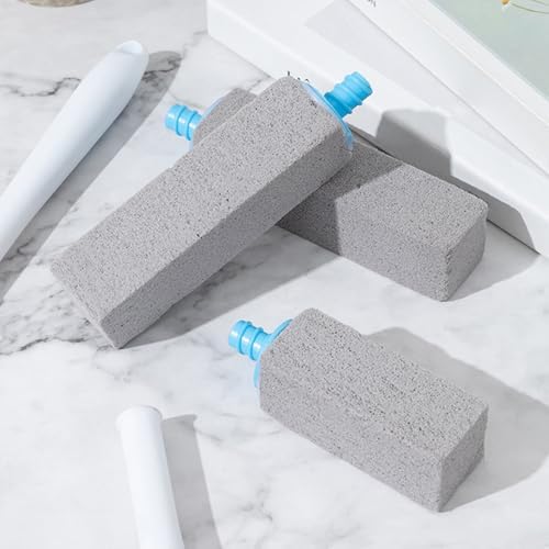 Pumice Stone Toilet Cleaner with Long Handle 1 Handle 4 Replaceable Pumice Heads