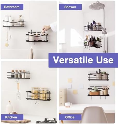 KINCMAX Premium Shower Caddy with 4 Hooks