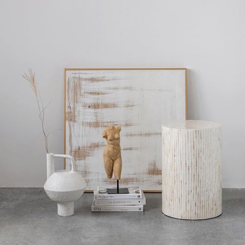 Creative Co-Op Resin Female Figure with Plaster Finish