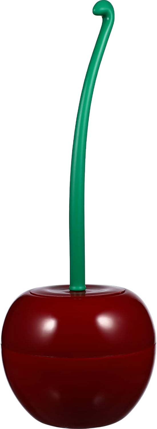 Tofficu Toilet Brush Holder - Cherry Shaped Bathroom Cleaner Set