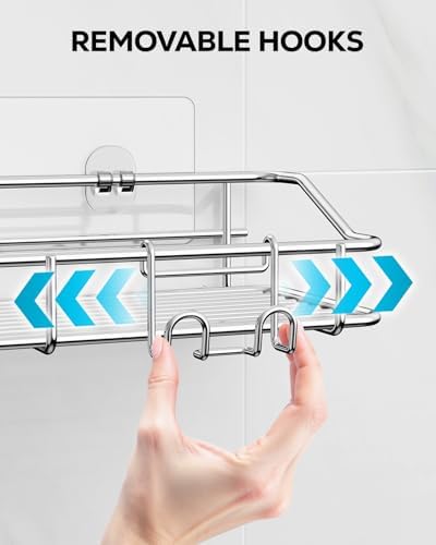 Nieifi Shower Caddy with Hooks - 2 Pack