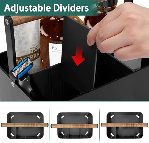 BYUNER Portable Shower Caddy with Adjustable Dividers