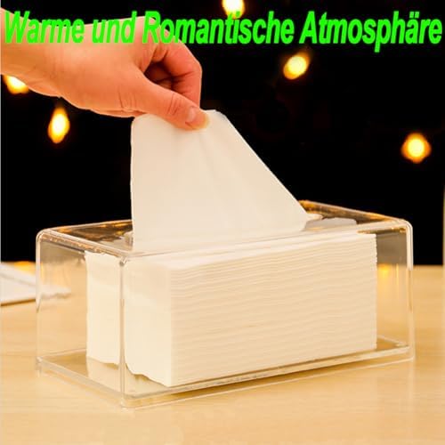 GRACECOTT Square Clear Acrylic Tissue Box