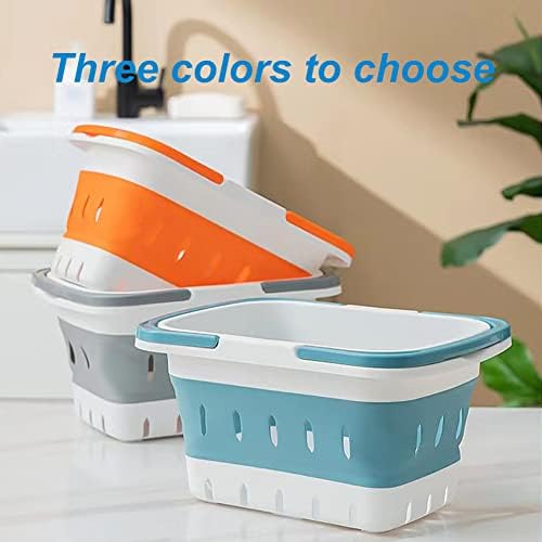 Portable Foldable Shower Caddy with Handles - Grey 1 Pack