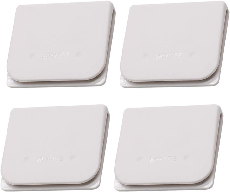 EONMIR 4 Pack Windproof Shower Curtain Clips - White