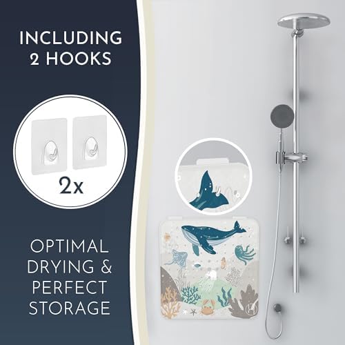 Homerella Anti Slip Shower Mat 21x21 Inch