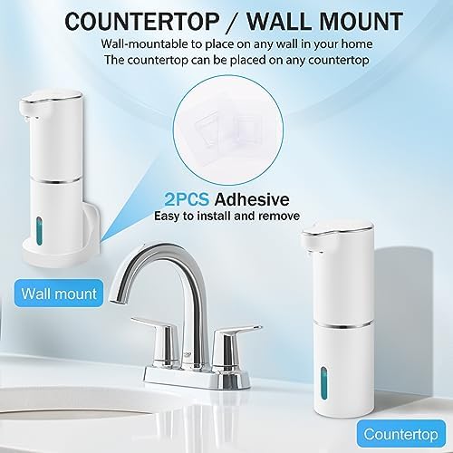 Touchless Foaming Soap Dispenser with Rechargeable USB Wall Mount White