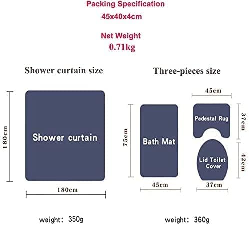 DDS-DUDES Christmas Shower Curtain Set with 12 Hooks