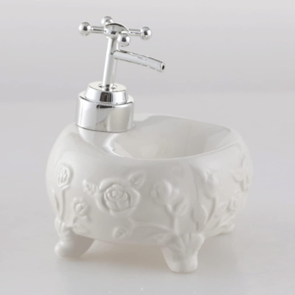 Farmhouse Ceramic Soap Dispenser 350Ml 118Oz Countertop Pump