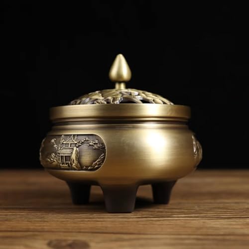 Julrybox Brass Incense Burner Zen Home Office Decor