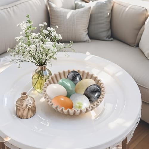 SUTEBUY Natural Stone Decorative Balls 2inch 3PCS Set
