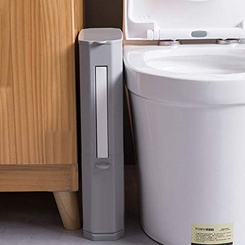 Leying Toilet Brush and Waste Bin Set 3 In 1 Gray 1