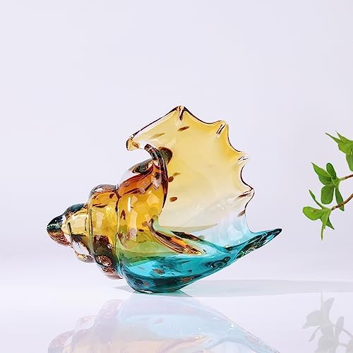 DOVDOV Unique Hand-Blown Glass Conch Statue
