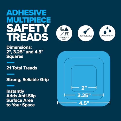 SlipX Solutions Microban Anti-Slip Treads 21 Count Gray