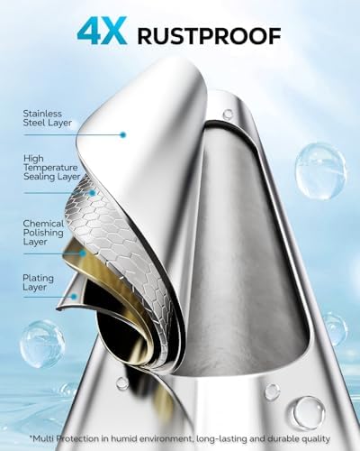 Nieifi Corner Shower Shelves 2 Pack Stainless Steel Caddy with Hooks