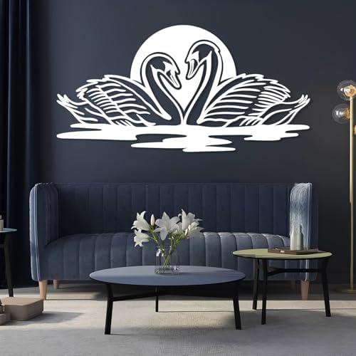 LARNT Romantic Couple Swans Wall Decor