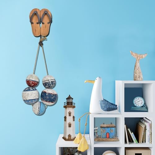Rustic Wood Fishing Float Wall Decor Hanging Ornaments