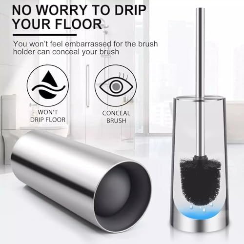 KGYXYXXC Toilet Brush Set with 304 Stainless Steel Handle
