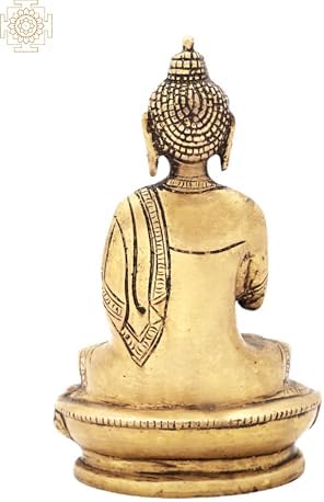 Blessing Buddha Brass Statue for Home Office Decor 1