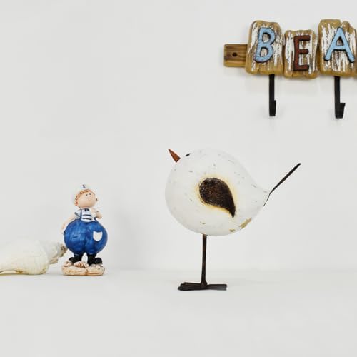 Wooden Seagull Statues Rustic Home Decor