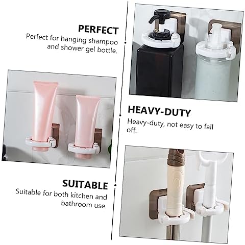 PRETYZOOM 3Pcs Wall Mounted Shower Gel Holder